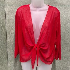 Red sexy see through Cover up Top ❤️🔥